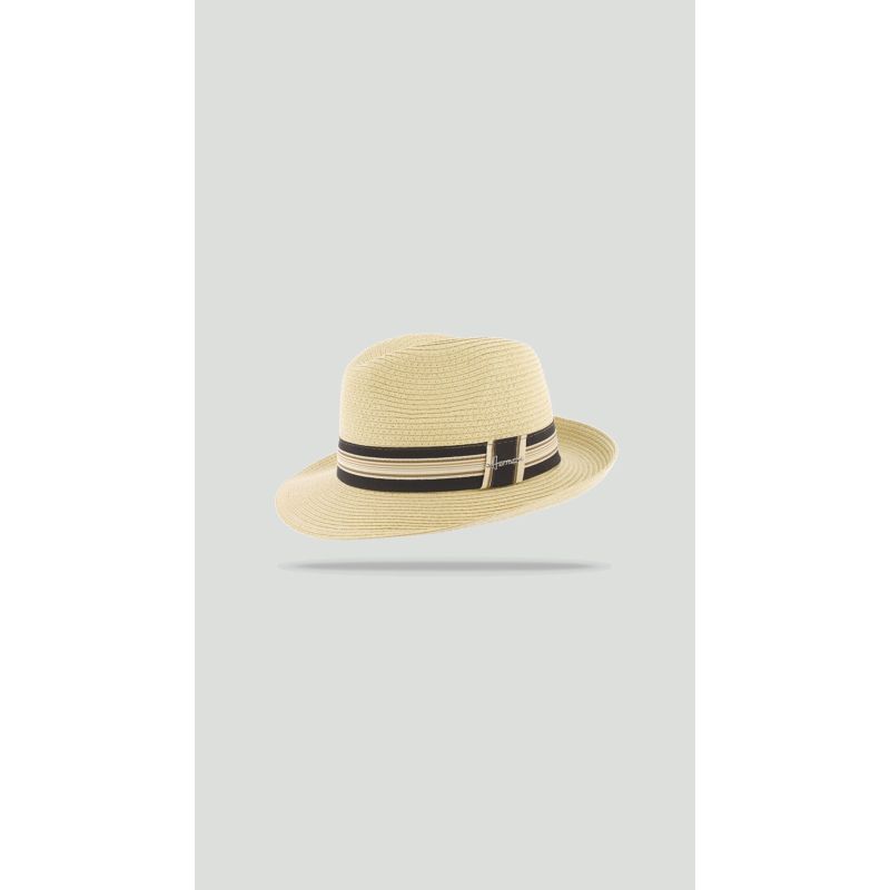 FIRENZE Chapeau grand bord relevé en paille | Herman Belgium