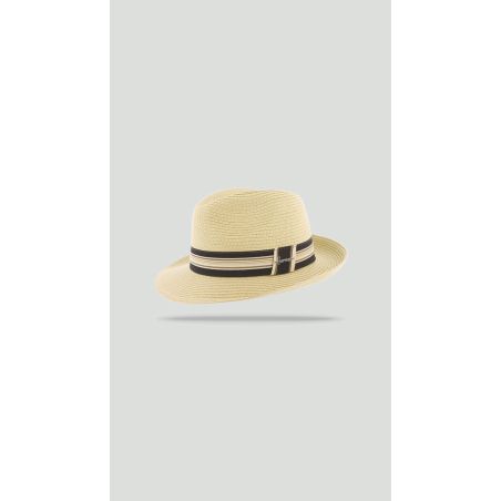 FIRENZE Chapeau grand bord relevé en paille | Herman Belgium