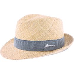 COLMAN Chapeau petit bord en paille raphia | Herman Belgium