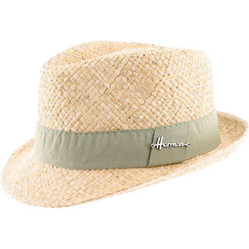 COLMAN Chapeau petit bord en paille raphia | Herman Belgium
