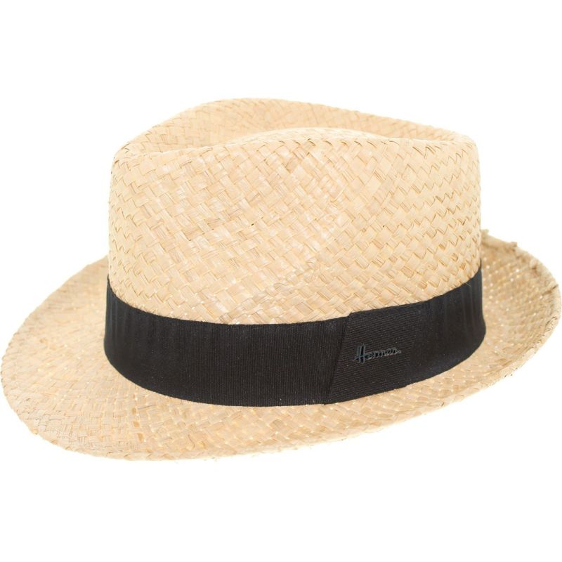 COLMAN Chapeau petit bord en paille raphia | Herman Belgium