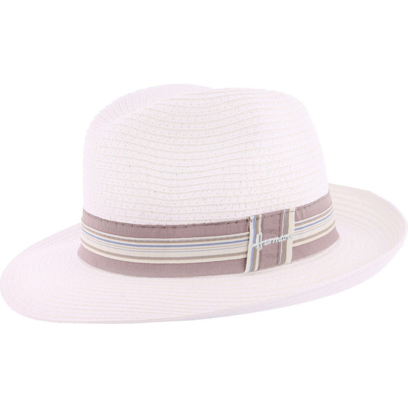 FIRENZE Chapeau grand bord relevé en paille | Herman Belgium