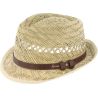 PEPPER Chapeau paille naturelle verte + | Herman Belgium