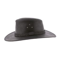 HERIX 014 Chapeau grand bord en cuir véritable | Herman Belgium