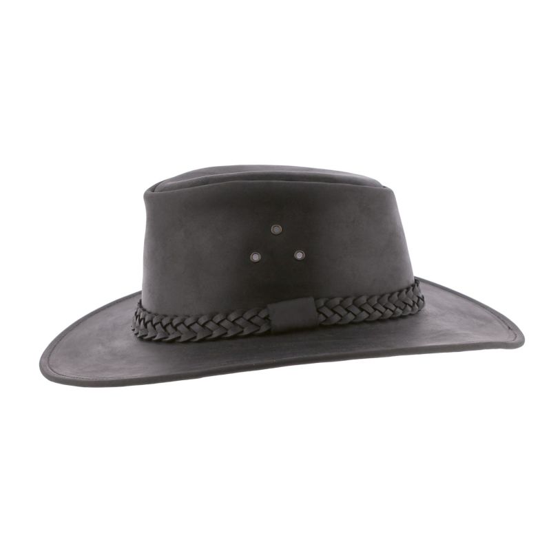 HERIX 014 Chapeau grand bord en cuir véritable | Herman Belgium