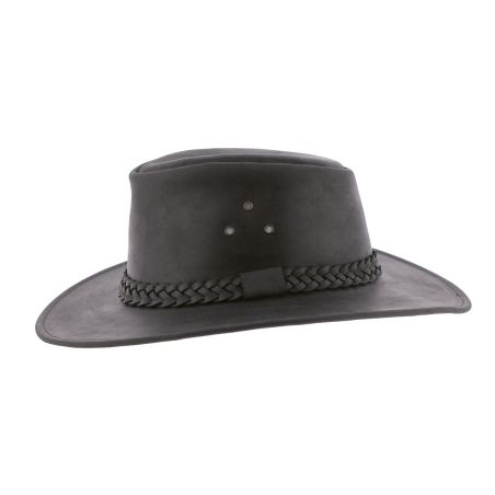 HERIX 014 Chapeau grand bord en cuir véritable | Herman Belgium