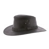 HERIX 014 Chapeau grand bord en cuir véritable | Herman Belgium