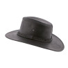 HERIX 014 Chapeau grand bord en cuir véritable | Herman Belgium
