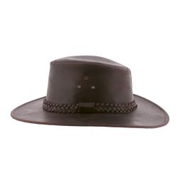 HERIX 014 Chapeau grand bord en cuir véritable | Herman Belgium