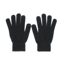HERIX 018 Gant en maille extensible noir avec | Herman Belgium