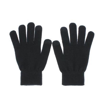 HERIX 018 Gant en maille extensible noir avec | Herman Belgium