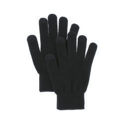 HERIX 018 Gant en maille extensible noir avec | Herman Belgium