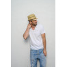 PEPPER Chapeau paille naturelle verte + | Herman Belgium