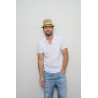 PEPPER Chapeau paille naturelle verte + | Herman Belgium